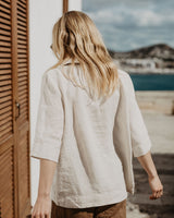 Relaxed Fit Linen Blouse SHAI in Beige