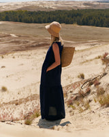 May - Linen Dress in Navy