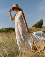 May - Linen Dress in Creamy
