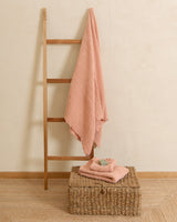 Waffle towel in Rose