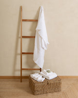 Minor Waffle Bath towel set in White (3 pcs)