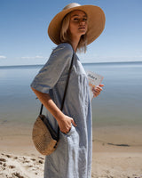Kyoto - Linen Dress in Light Blue
