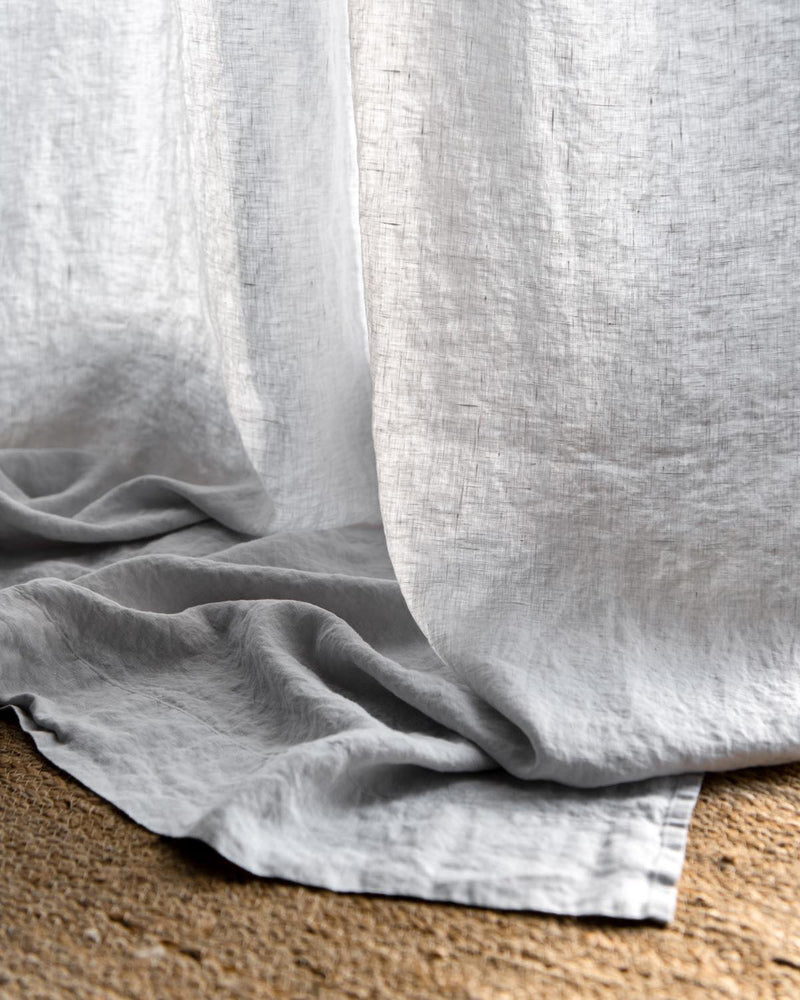 Mid-weight Curtains in light grey, rod pocket