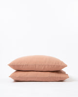 Clay linen pillowcase