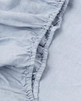 Linen fitted sheet in Light blue