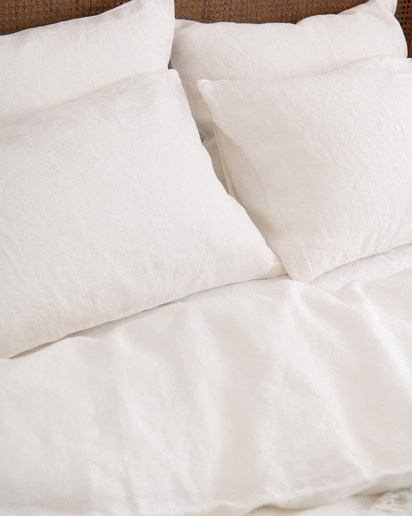 Off white linen pillowcase
