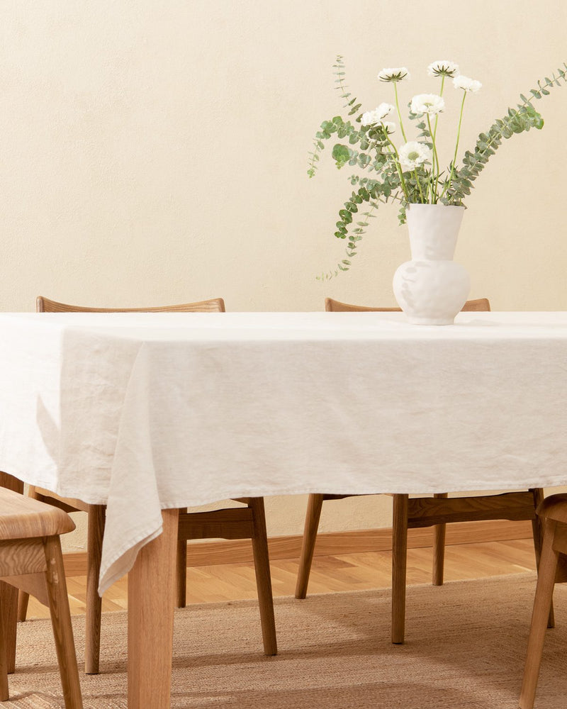 Linen Tablecloth in Beige