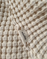 Waffle towel in Beige