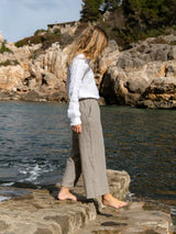 Kim - Linen Trousers in Cappuccino
