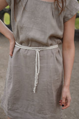 Irma - Linen Dress in Cappuccino