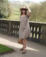Irma - Linen Dress in Cappuccino
