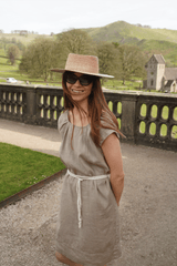 Irma - Linen Dress in Cappuccino