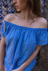 Spring - Linen Top in Azure