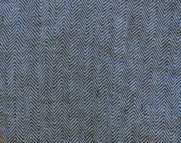 Shaina - Linen Skirt in Blue Herringbone