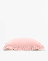 Blush Linen Sham With Frindges