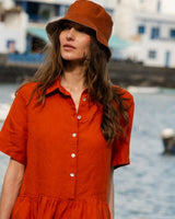 Reversible Linen Bucket Hat