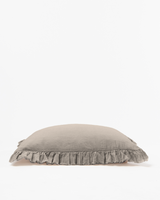 Cappuccino Linen Sham With Frindges
