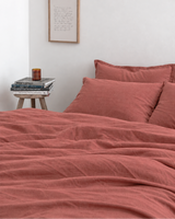 Dusty Red linen pillowcase