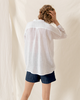 Eva - Linen Shorts in Navy