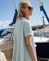 Evelyn - Linen Dress in Glacier