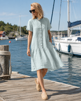 Evelyn - Linen Dress in Glacier