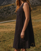 Eze - Linen Dress in Chocolate