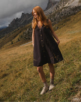 Eze - Linen Dress in Chocolate