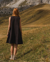 Eze - Linen Dress in Chocolate