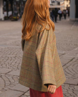 Frida - Wool Jacket in Brown Check