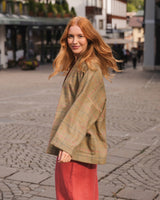 Frida - Wool Jacket in Brown Check