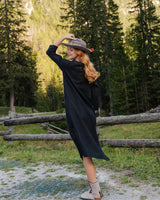 Mara - Linen Dress in Black