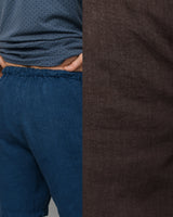 Men's Linen Shorts in Chocolate