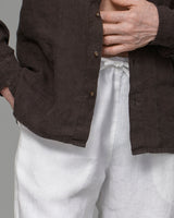Men's Linen Trousers in Off White