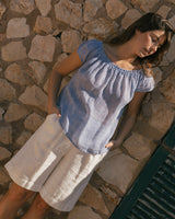 Mila -  Linen Shorts in Off White