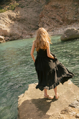 Patricia - Linen Dress in Black