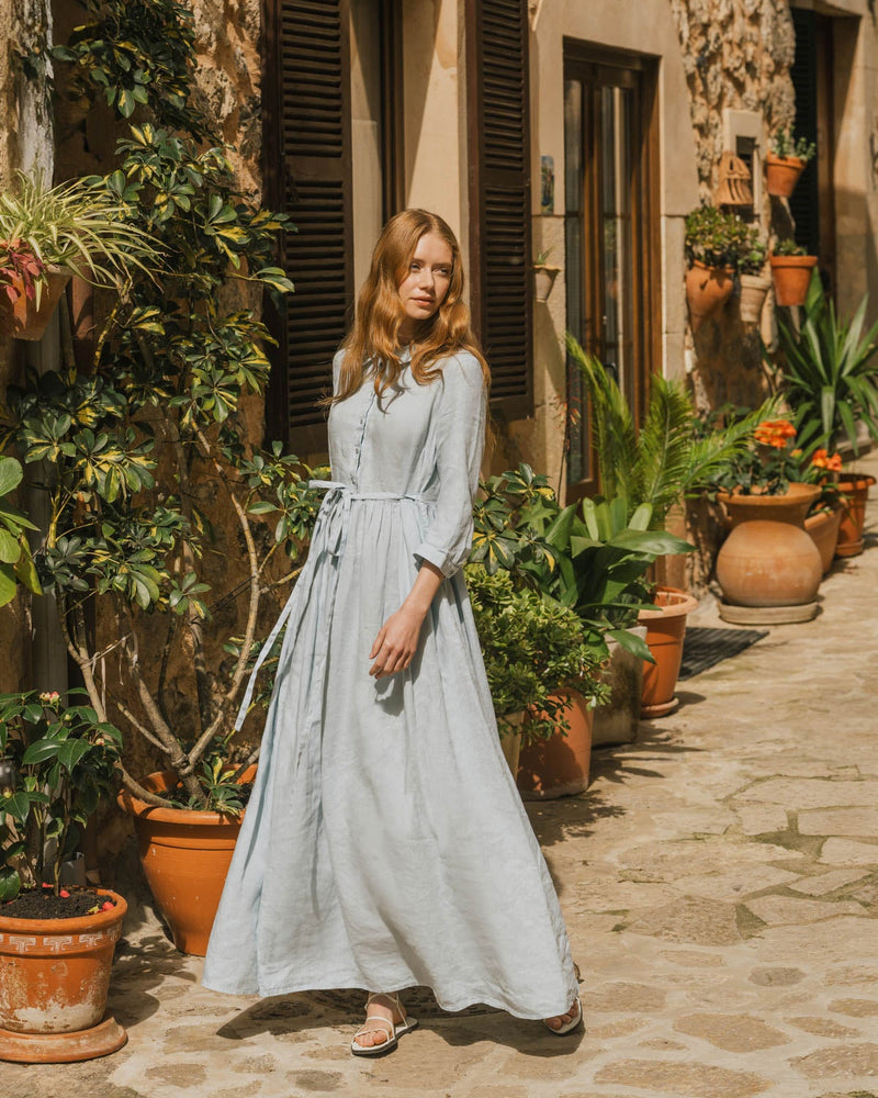 Clarisa - Linen Dress in Frost Sauths Clarisa - Linen Dress in Frost Sauths