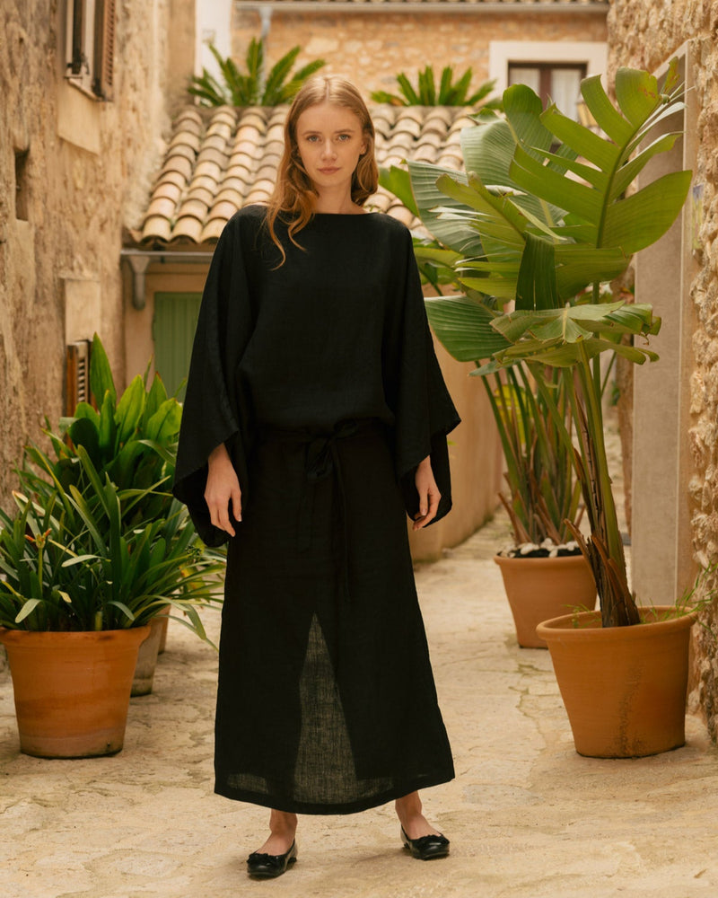 Osaka - Linen Dress in Black Sauths Osaka - Linen Dress in Black Sauths
