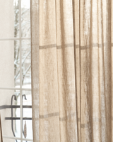 Mid-weight Linen Curtain in Natural Melange, rod pocket