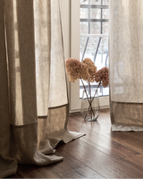Mid-weight Linen Curtain in Natural Melange, rod pocket