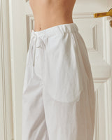Shirt and Pants Pajama Set in White