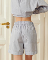 Cotton Comfort Vintage Pajama Shorts in Baby Blue