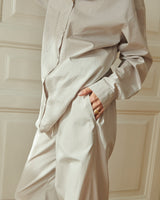Cotton Pajama Set in Light Gray (3pcs)