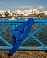 Lightweight Linen Scarf in Royal Blue