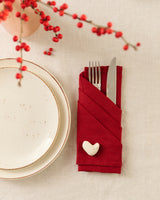 Cranberry Linen napkins set of 2