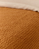 Waffle Linen Throw in Cinnamon