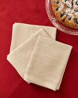 Kitchen Towels Set of 3 in Natural Linen blend