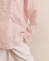 April -  Linen Blouse in Misty Pink
