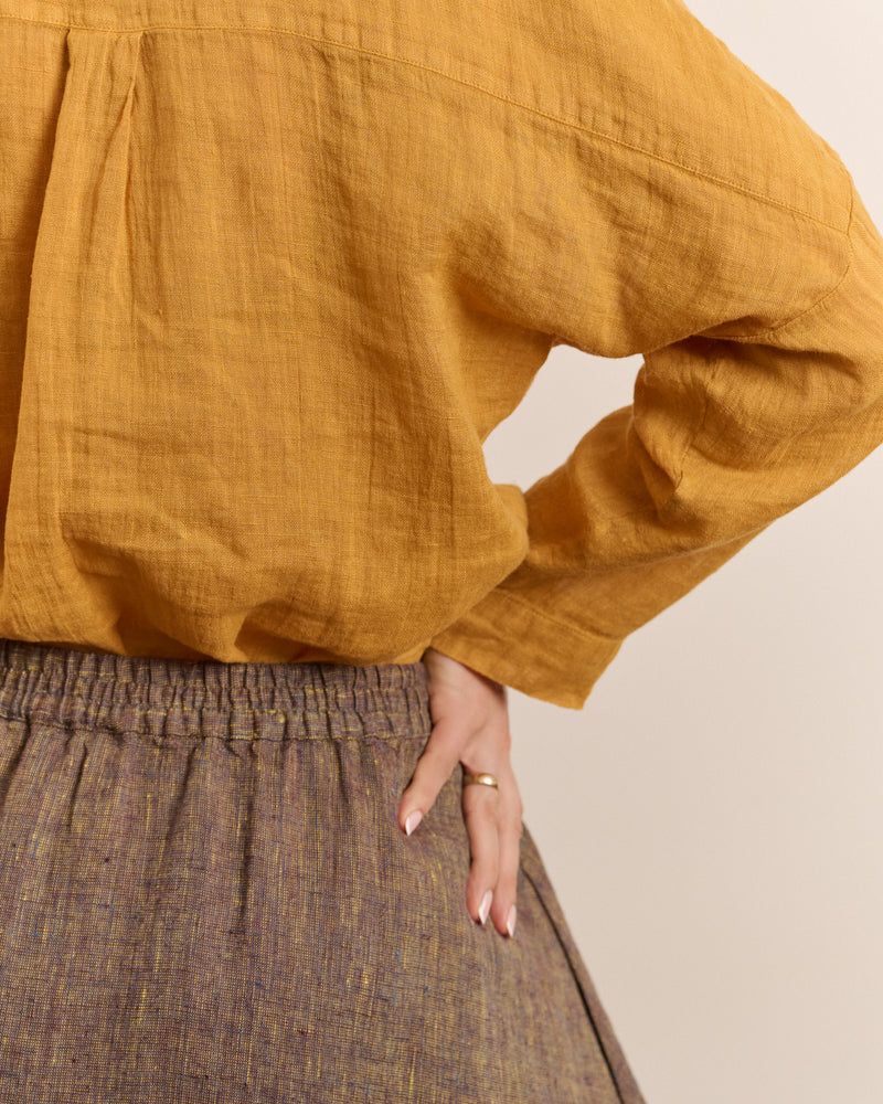 Shaina - Linen Skirt in Sunny Purple