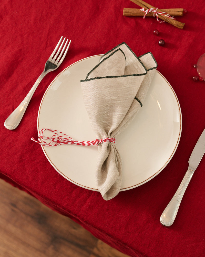 Natural Melange Linen napkins set of 2