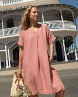 Linen Dress Rosy